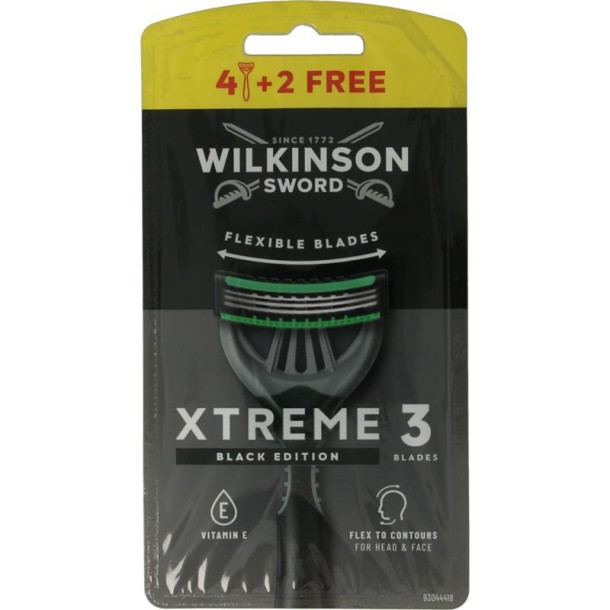 Wilkinson Xtreme III black edition 4+2 stuks (6 Stuks)