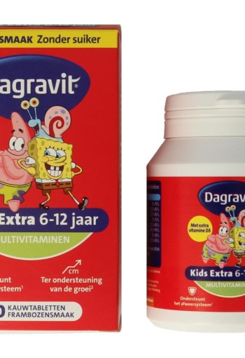 Dagravit Kids extra 6 - 12 jaar (60 Kauwtabletten)