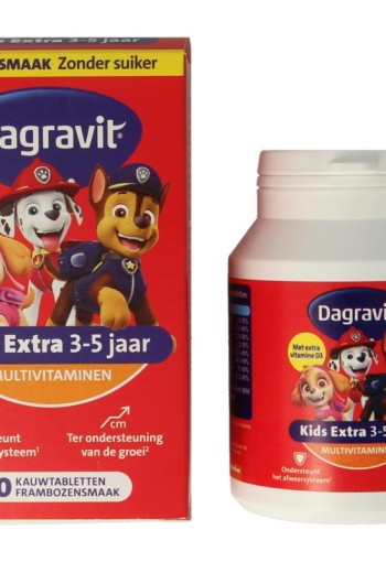 Dagravit Kids extra 3 - 5 jaar (60 Kauwtabletten)