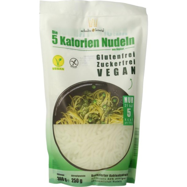 Schultz & Konig 5 Calorieen noedels kelp alginaat (360 Gram)