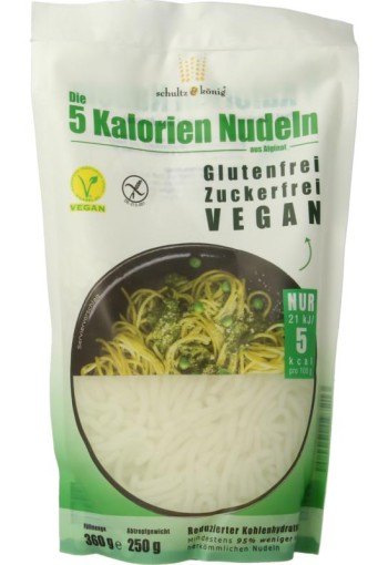 Schultz & Konig 5 Calorieen noedels kelp alginaat (360 Gram)