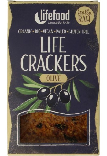 Lifefood Life crackers olijf raw bio (90 Gram)