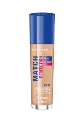 Rimmel London Match Perfection Foundation 203 True Beige Beige