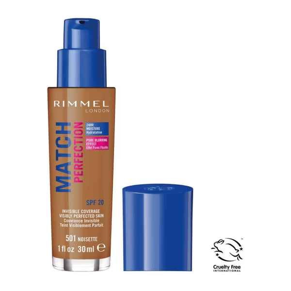 Rimmel London Match Perfection Foundation - 501 Noisette