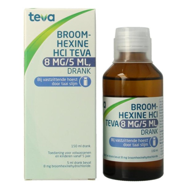 Teva Broomhexine HCL 8mg / 5ml (150 Milliliter)