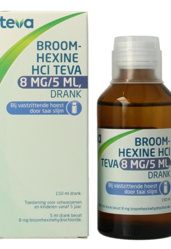 Teva Broomhexine HCL 8mg / 5ml (150 Milliliter)