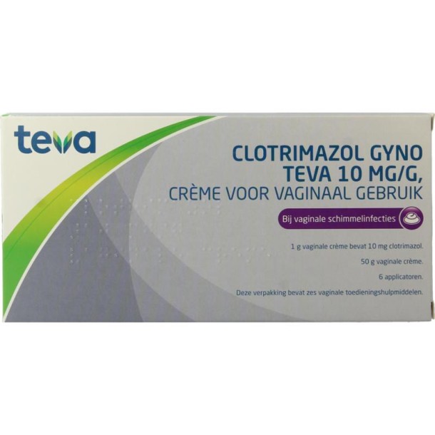 Teva Clotrimazol gyno 10mg creme (50 Gram)