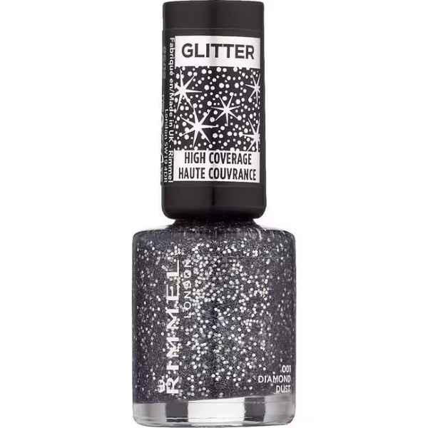 Rimmel London Glitter High Coverage Nailpolish - 001 Diamond Dust