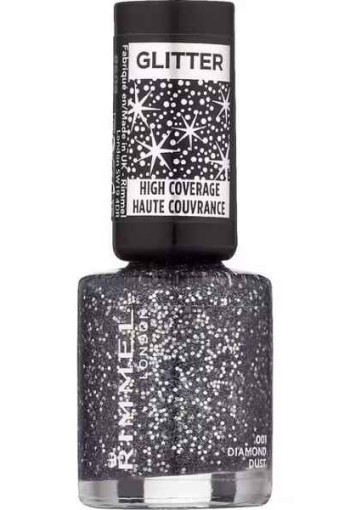 Rimmel London Glitter High Coverage Nailpolish - 001 Diamond Dust