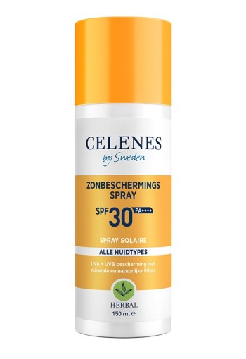 Celenes Herbal sunscreen spray lotion all skintypes SPF30+ (150 Milliliter)