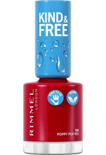 Rimmel Kind & Free Nailpolish 156 Poppy Pop Red