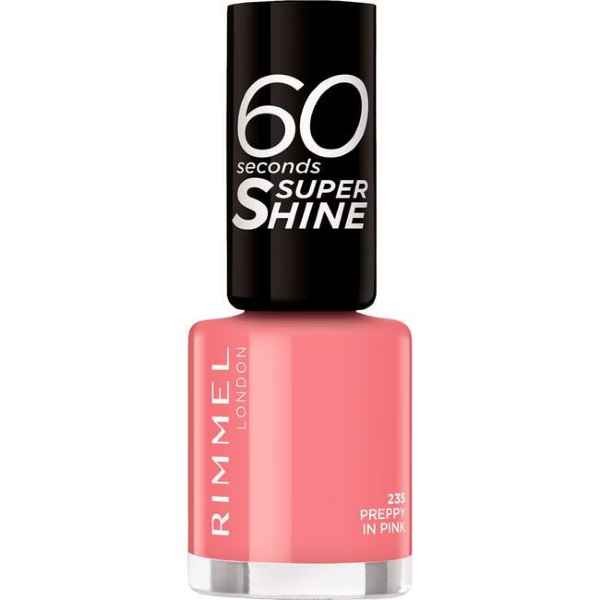 Rimmel 60 Sec Nail Polish Lacquer Preppy In Pink 235 8 ML