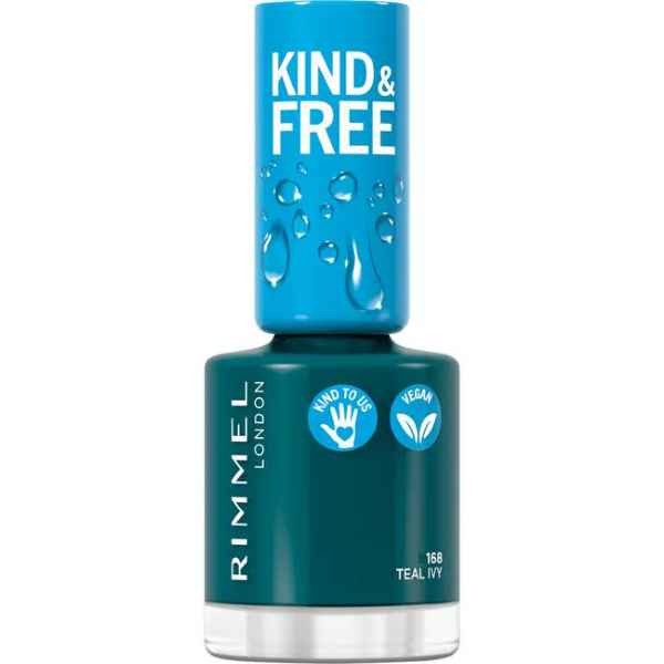 Rimmel Kind & Free Cosmetics Nail Polish Lacquer Teal Ivy 168 8 ML