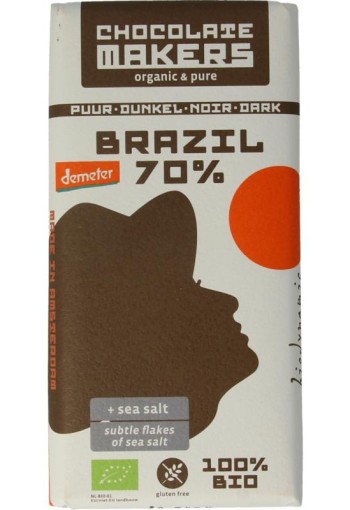 Chocolatemakers Brazil 70% puur demeter bio (80 Gram)