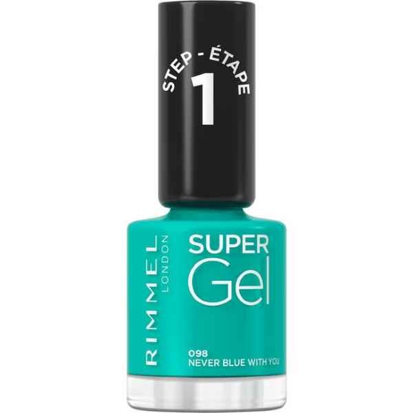 Rimmel SuperGel Nail Polish Lacquer Never Blue With You 098 12 ML