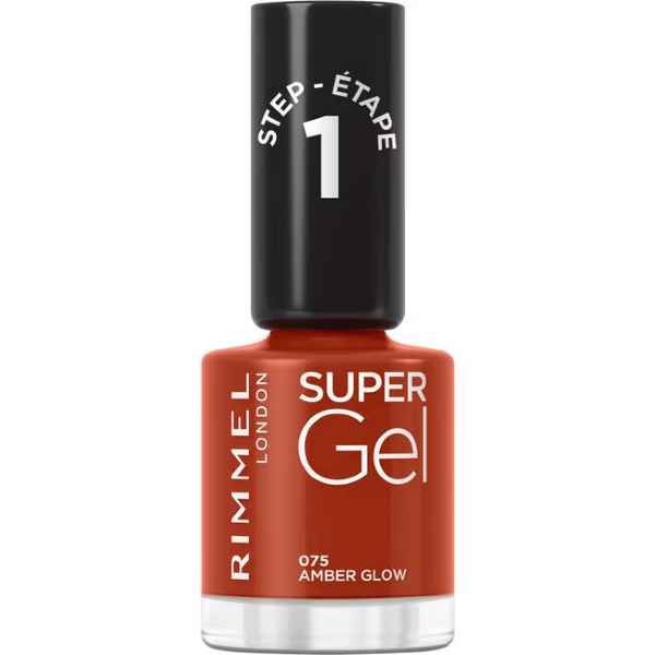 Rimmel SuperGel Nail Polish Lacquer Amber Glow 075 12 ML