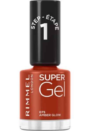 Rimmel SuperGel Nail Polish Lacquer Amber Glow 075 12 ML