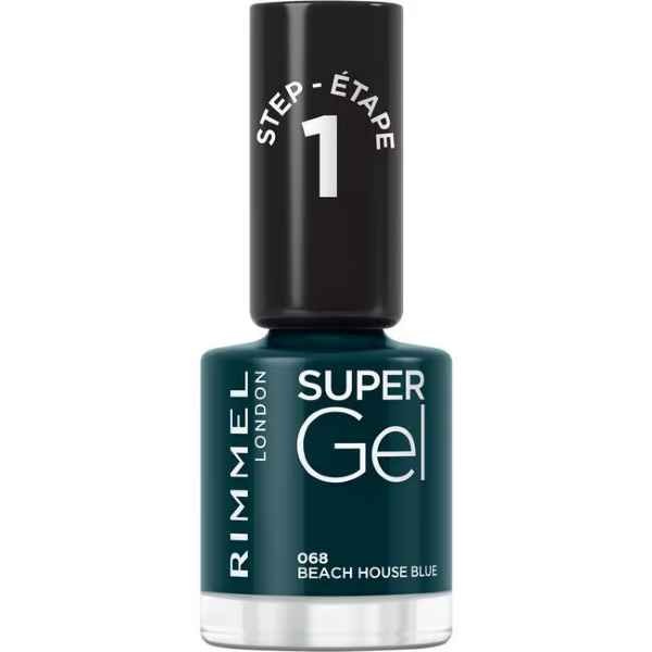 Rimmel SuperGel Nail Polish Lacquer Beach House Blue 068 12 ML