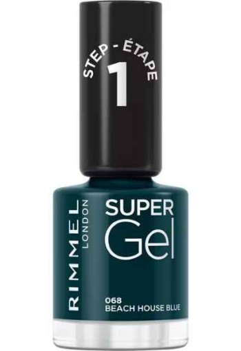 Rimmel SuperGel Nail Polish Lacquer Beach House Blue 068 12 ML