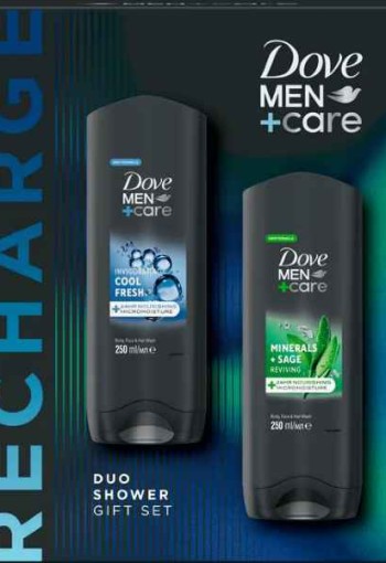 Dove Men+Care Cool Fresh & Minerals + Sage Duo Shower geschenkset 2x 250ml