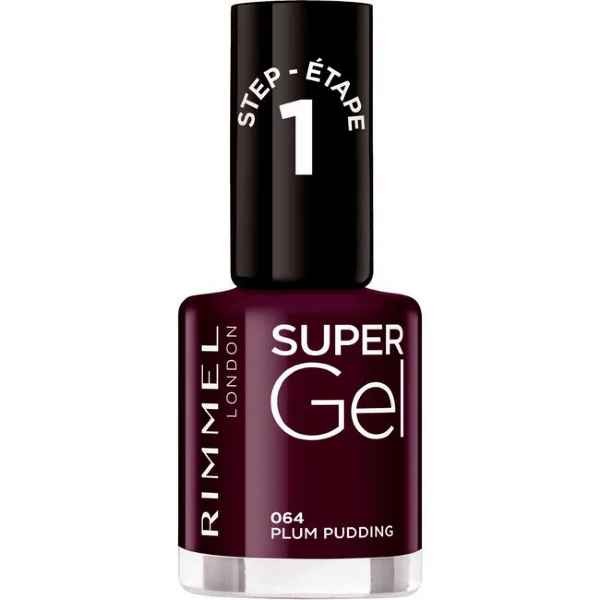 Rimmel SuperGel Nail Polish Lacquer Plum Pudding 064 12 ML