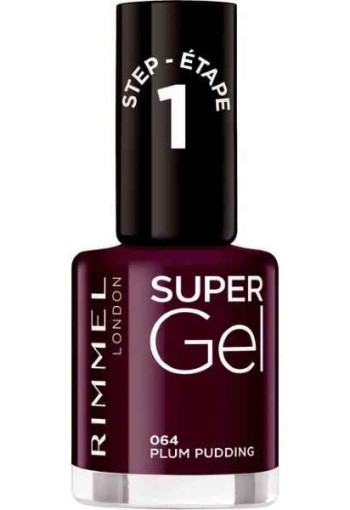 Rimmel SuperGel Nail Polish Lacquer Plum Pudding 064 12 ML