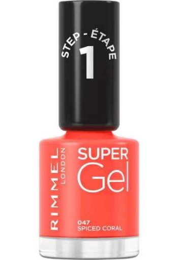 Rimmel SuperGel Nail Polish Lacquer Spiced Coral 047 12 ML