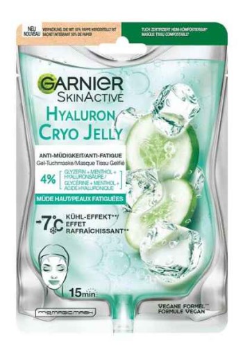 Garnier SkinActive Cryo Jelly Anti-Vermoeidheid Gezichtsmasker met Hyaluronzuur