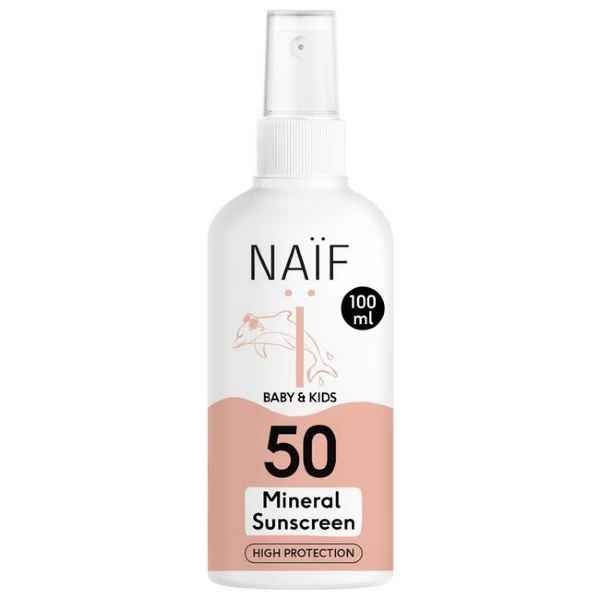 Naïf Zonnebrand Spray Baby & Kids Factor 50 100 ML