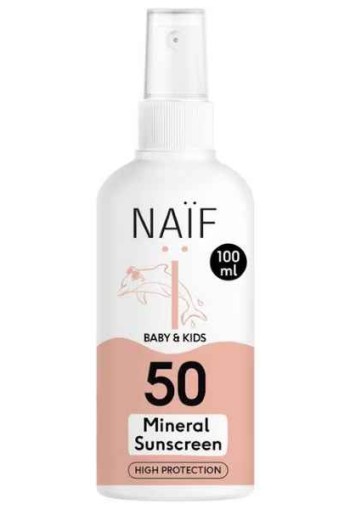 Naïf Zonnebrand Spray Baby & Kids Factor 50 100 ML