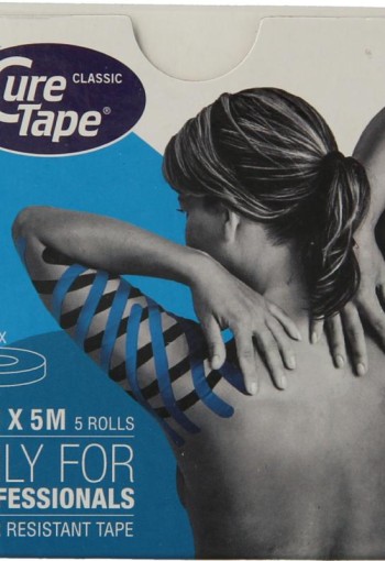 Curetape Kinesiotape blauw 1cm x 5m (5 Stuks)