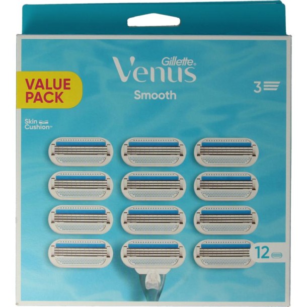 Gillette Venus smooth mesjes (12 Stuks)