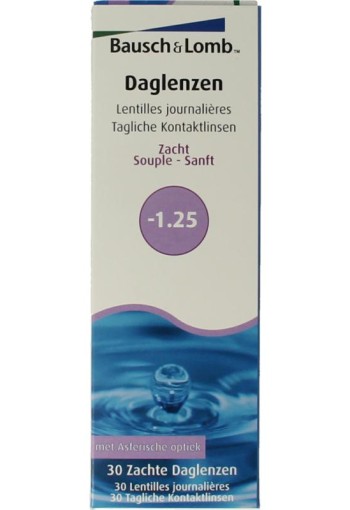 Bausch & Lomb Daglenzen -1.25 (30 Stuks)