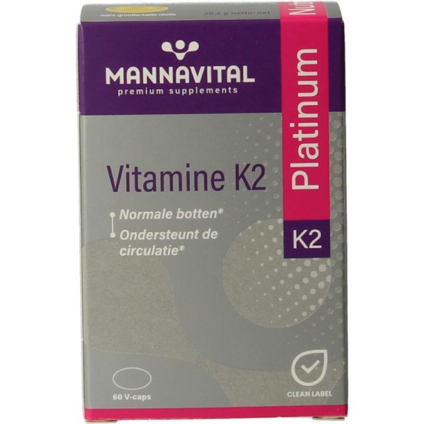 Mannavital Vitamine K2 (60 Vegetarische capsules)