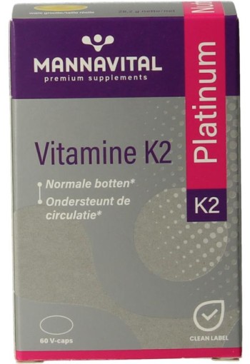 Mannavital Vitamine K2 (60 Vegetarische capsules)