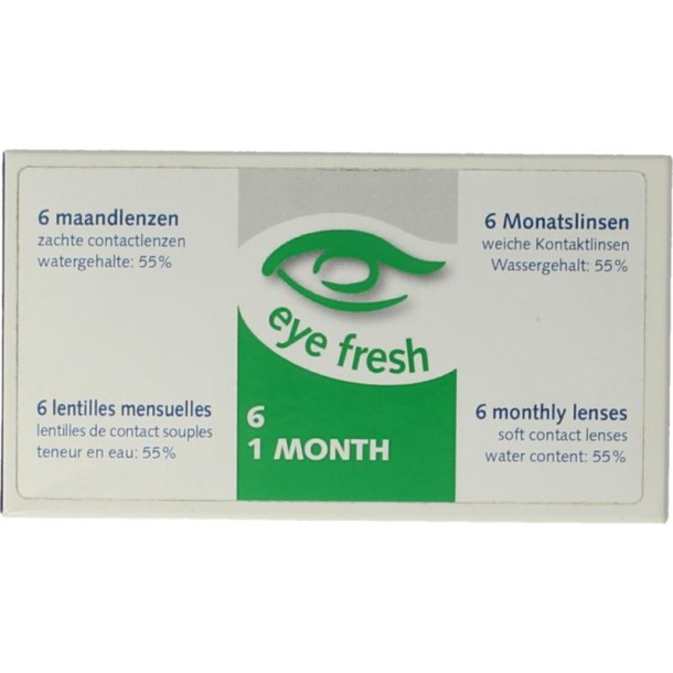 Eyefresh Maandlenzen -6.00 (6 Stuks)