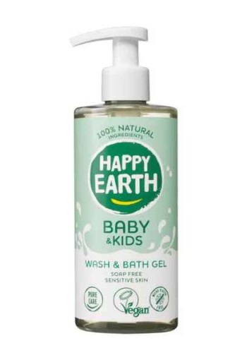 Happy Earth Zeepvrije Was & Badgel Baby & Kids 300 ml