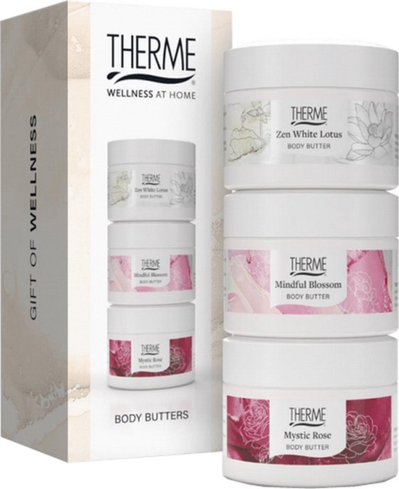 Therme Favorites Body Butter 3 x 75 ml set- Zen White Lotus, Mindful Blossom, Mystic Rose