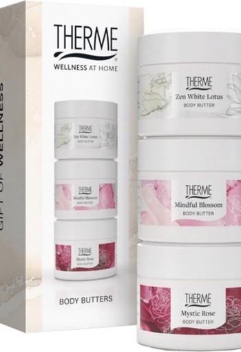 Therme Favorites Body Butter 3 x 75 ml set- Zen White Lotus, Mindful Blossom, Mystic Rose