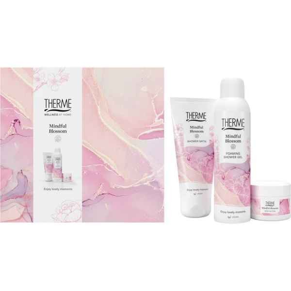 Therme Mindfull Blossom Satin200ml + Butter 75g + Foam 200ml Geschenkset