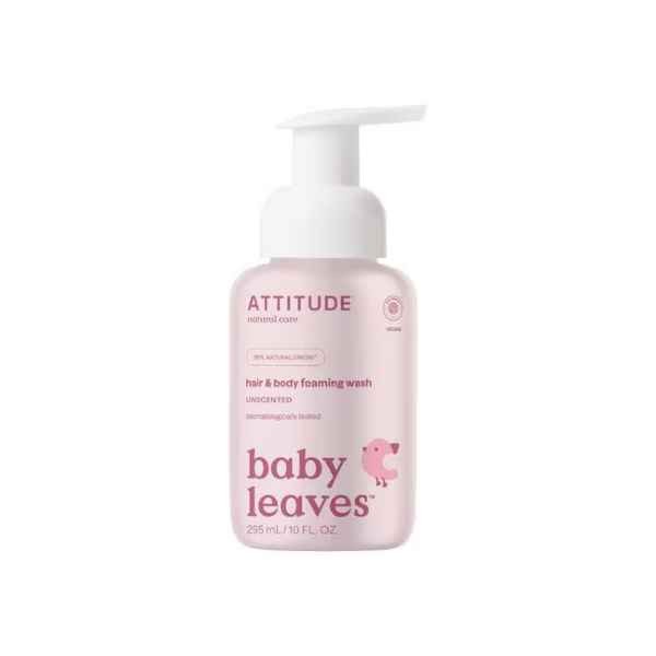 ATTITUDE Baby Leaves 2-in-1 Schuimende Haar & Body zeep unscented 295 ML