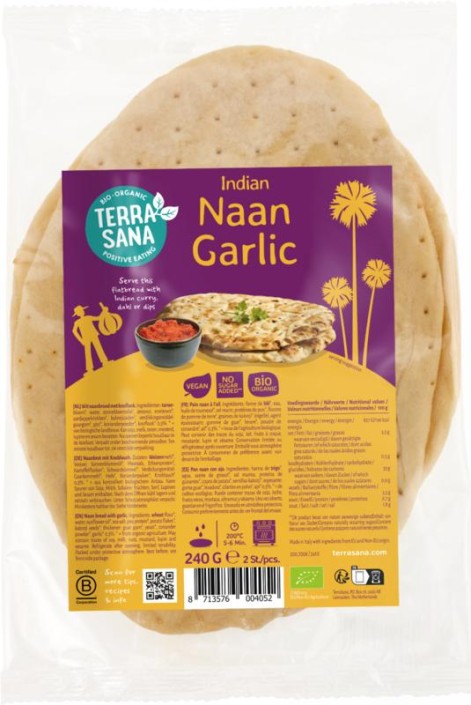 Terrasana Naan knoflook bio (240 Gram)