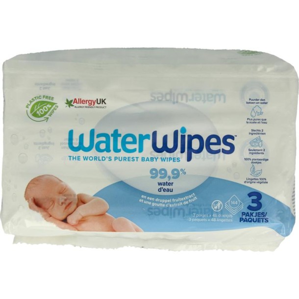 Waterwipes Babydoekjes 3-pack (144 Stuks)