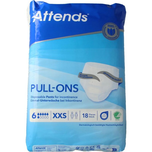 Attends Pull-ons 6 maat XXS (18 Stuks)