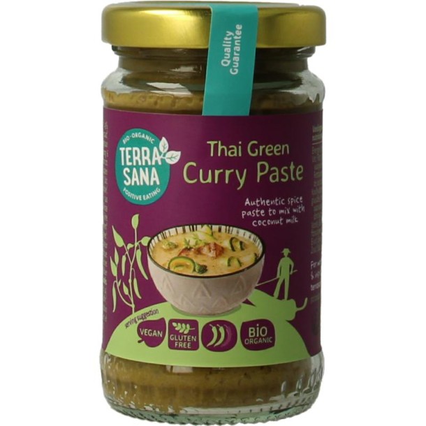 Terrasana Thaise groene currypasta bio (120 Gram)