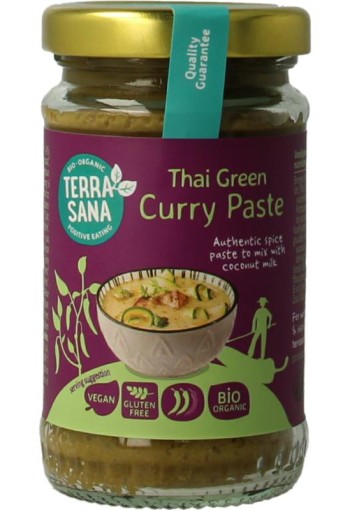 Terrasana Thaise groene currypasta bio (120 Gram)