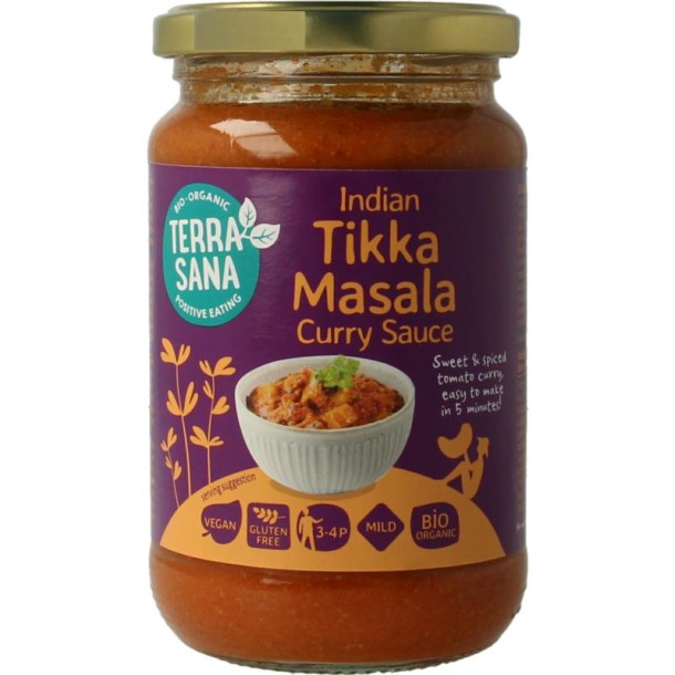 Terrasana Curry saus tikka masala bio (350 Gram)