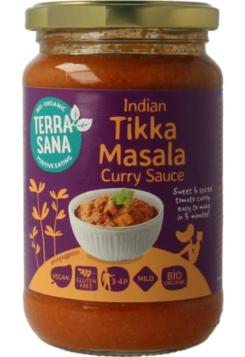 Terrasana Curry saus tikka masala bio (350 Gram)