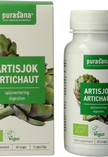 Purasana Artisjok vegan bio (60 Vegetarische capsules)