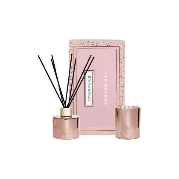 Ted Sparks Candle & diffuser giftset wild rose & jasmin